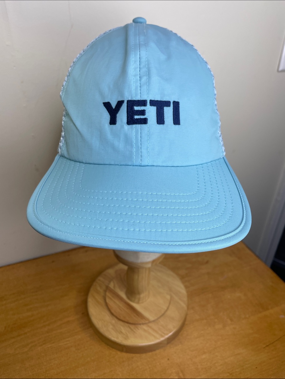 Yeti Light Blue Trucker Hat with Navy Embroidered Logo